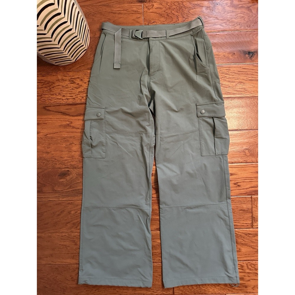 Outdoor Voices RecTrek Cargo Pants Sage Green Belted Hiking Size S 299874